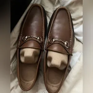 Gucci | Shoes | Gucci Mocassino Pelle Mors Loafers Brown Womens 75